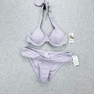 Time and Tru Bikini Women M Purple NWT beachy, summer, vacation, poolside